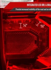 Spec-D Sequential Signal LED Taillights (Chrome Housing/Red Lens) Toyota Tacoma 2016-2022                                     - LT-TAC16RLED-SQ-FS - Image 3