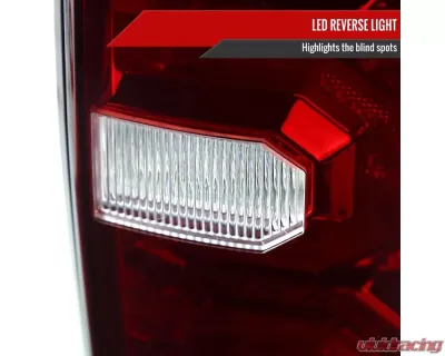 Spec-D Sequential Signal LED Taillights (Chrome Housing/Red Lens) Toyota Tacoma 2016-2022 - LT-TAC16RLED-SQ-FS
