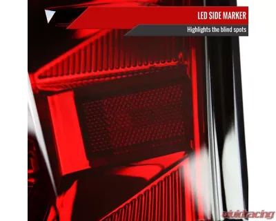 Spec-D Sequential Signal LED Taillights (Chrome Housing/Red Lens) Toyota Tacoma 2016-2022 - LT-TAC16RLED-SQ-FS