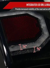 Spec-D Sequential Signal LED Taillights (Glossy Black Housing/Smoked Lens) Toyota Tacoma 2016-2022                                     - LT-TAC16SMLED-SQ-FS - Image 3