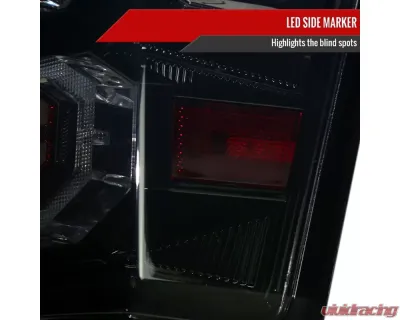 Spec-D Sequential Signal LED Taillights (Glossy Black Housing/Smoked Lens) Toyota Tacoma 2016-2022 - LT-TAC16SMLED-SQ-FS