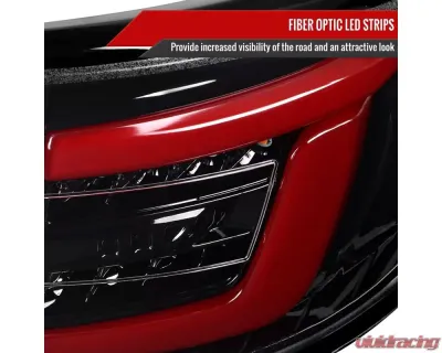 Spec-D LED Sequential Tube Tail Lights Glossy Black Housing/Clear Lens Subaru Impreza WRX Hatchback 2008-2014 - LT-WRX085BKLED-SQ-TM