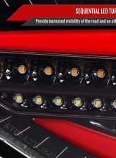 Spec-D LED Sequential Tube Tail Lights Glossy Black Housing/Clear Lens Subaru Impreza WRX Hatchback 2008-2014                                     - LT-WRX085BKLED-SQ-TM - Image 4