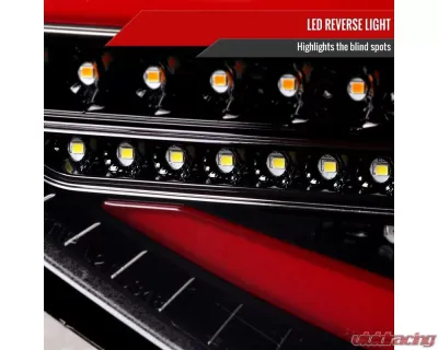 Spec-D LED Sequential Tube Tail Lights Glossy Black Housing/Clear Lens Subaru Impreza WRX Hatchback 2008-2014 - LT-WRX085BKLED-SQ-TM