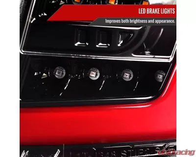 Spec-D LED Sequential Tube Tail Lights Glossy Black Housing/Clear Lens Subaru Impreza WRX Hatchback 2008-2014 - LT-WRX085BKLED-SQ-TM