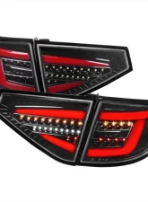 Spec-D LED Sequential Tube Tail Lights Glossy Black Housing/Clear Lens Subaru Impreza WRX Hatchback 2008-2014                                     - LT-WRX085BKLED-SQ-TM - Image 10
