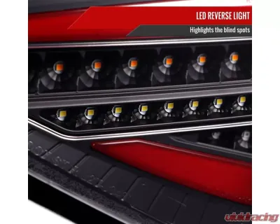Spec-D LED Red Sequential Tube Tail Lights Matte Black Housing/Clear Lens Subaru Impreza WRX Hatchback 2008-2014 - LT-WRX085JRLED-SQ-TM
