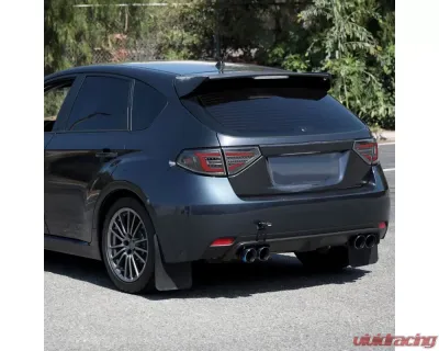Spec-D LED Red Sequential Tube Tail Lights Matte Black Housing/Clear Lens Subaru Impreza WRX Hatchback 2008-2014 - LT-WRX085JRLED-SQ-TM