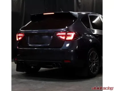 Spec-D LED Red Sequential Tube Tail Lights Matte Black Housing/Clear Lens Subaru Impreza WRX Hatchback 2008-2014 - LT-WRX085JRLED-SQ-TM