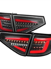 Spec-D LED Red Sequential Tube Tail Lights Matte Black Housing/Clear Lens Subaru Impreza WRX Hatchback 2008-2014                                     - LT-WRX085JRLED-SQ-TM - Image 10