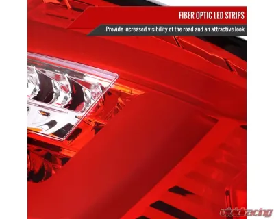 Spec-D LED Sequential Tube Tail Lights Chrome Housing/Red Lens Subaru Impreza WRX Hatchback 2008-2014 - LT-WRX085RLED-SQ-TM