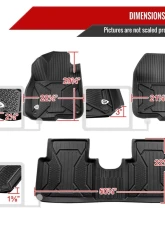 Spec-D 3PC All Weather TPE Floor Mats Honda CR-V 2017-2022                                     - MAT-CRV17A-MP - Image 2