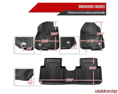 Spec-D 3PC All Weather TPE Floor Mats Honda CR-V 2017-2022 - MAT-CRV17A-MP