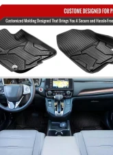 Spec-D 3PC All Weather TPE Floor Mats Honda CR-V 2017-2022                                     - MAT-CRV17A-MP - Image 3