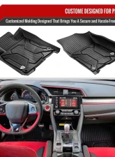 Spec-D 5PC All Weather TPE Floor Mats Honda Civic 2016-2021                                     - MAT-CV16A-MP - Image 3