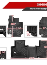 Spec-D 3PC All Weather Black TPE Floor Mats Toyota RAV4 2019-2022                                     - MAT-RAV19A-MP - Image 2