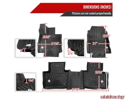 Spec-D 3PC All Weather Black TPE Floor Mats Toyota RAV4 2019-2022 - MAT-RAV19A-MP