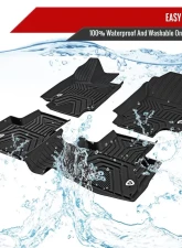 Spec-D 3PC All Weather Black TPE Floor Mats Toyota RAV4 2019-2022                                     - MAT-RAV19A-MP - Image 6