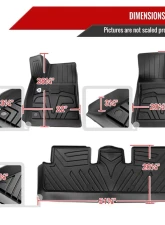 Spec-D All Weather 3PC TPE Floor Mats Tesla Model 3 2017-2022                                     - MAT-TSLA317A-MP - Image 2