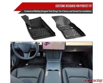 Spec-D All Weather 3PC TPE Floor Mats Tesla Model 3 2017-2022 - MAT-TSLA317A-MP