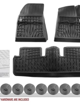 Spec-D All Weather 3PC TPE Floor Mats Tesla Model 3 2017-2022                                     - MAT-TSLA317A-MP - Image 8