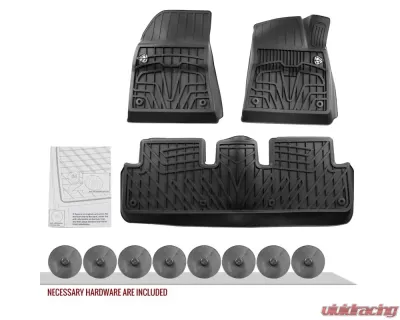 Spec-D All Weather 3PC TPE Floor Mats Tesla Model 3 2017-2022 - MAT-TSLA317A-MP
