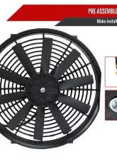 Spec-D Universal 14 Inch 12V/160W Radiator Cooling Fan Kit                                     - RAD3F-FAN14 - Image 8