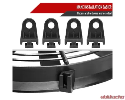 Spec-D Universal 14 Inch 12V/160W Radiator Cooling Fan Kit - RAD3F-FAN14