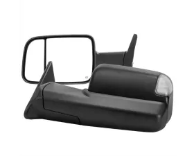 Spec-D Black Power Heated Towing Mirrors With Clear Lens LED Turn Signal Dodge RAM 1500 | Dodge RAM 2500/3500 1988-2002