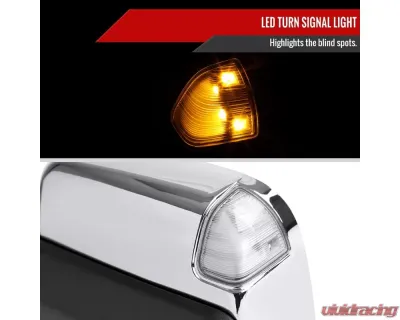 Spec-D Chrome Power Heated Towing Mirrors With Clear Lens LED Turn Signal Dodge RAM 1500 | RAM 2500/3500 1998-2002 - RMX-RAM98HP-G2-FS