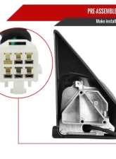 Spec-D Black Power Heated Towing Mirrors With Clear Lens LED Turn Signal Dodge RAM 1500 | Dodge RAM 2500/3500 1988-2002                                     - RMX-RAM98HP-G1-FS - Image 6