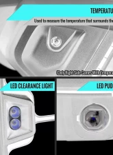 Spec-D Power Adjustable, Heated, Manual Extendable Black Towing Mirrors with Smoke Lens LED Turn Signal and Clearance Lights GMC Sierra 1500 2019-2022                                     - RMX-SIE1915G3GHP-FS - Image 5