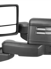 Spec-D Power Adjustable, Heated, & Manual Extendable Black Towing Mirrors w/ Clear Lens LED Turn Signal & Clearance Lights GMC Sierra 2019-2024                                     - RMX-SIE1915G3HP-FS - Image 10