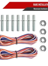 Spec-D Power Adjustable, Heated, & Manual Extendable Black Towing Mirrors w/ Clear Lens LED Turn Signal & Clearance Lights GMC Sierra 2019-2024                                     - RMX-SIE1915G3HP-FS - Image 9