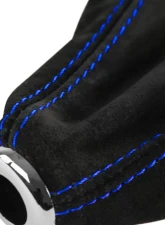 Spec-D Black Suede JDM Manual Shift Boot with Blue Stitching Honda Civic | Del Sol |  Acura Integra 1992-2001                                     - SKB-BLKSU-BS - Image 4