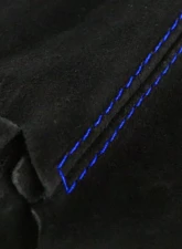 Spec-D Black Suede JDM Manual Shift Boot with Blue Stitching Honda Civic | Del Sol |  Acura Integra 1992-2001                                     - SKB-BLKSU-BS - Image 5