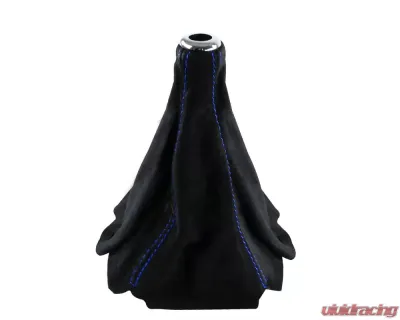 Spec-D Black Suede JDM Manual Shift Boot with Blue Stitching Honda Civic | Del Sol |  Acura Integra 1992-2001 - SKB-BLKSU-BS