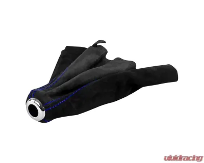 Spec-D Black Suede JDM Manual Shift Boot with Blue Stitching Honda Civic | Del Sol |  Acura Integra 1992-2001 - SKB-BLKSU-BS