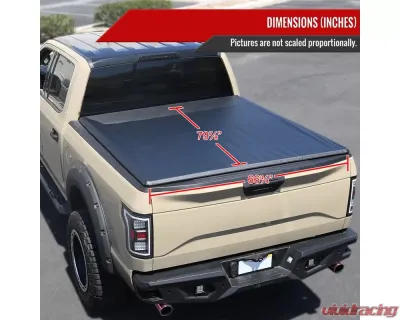 6.5FT Bed Roll Up Tonneau Cover Chevrolet Silverado/GMC Sierra 1500/2015-2019 Silverado/Sierra 2500HD/3500HD 2014-2018 - TCR2-SIV14-65-MP