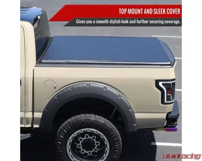 6.5FT Bed Roll Up Tonneau Cover Chevrolet Silverado/GMC Sierra 1500/2015-2019 Silverado/Sierra 2500HD/3500HD 2014-2018 - TCR2-SIV14-65-MP