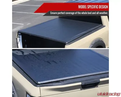 6.5FT Bed Roll Up Tonneau Cover Chevrolet Silverado/GMC Sierra 1500/2015-2019 Silverado/Sierra 2500HD/3500HD 2014-2018 - TCR2-SIV14-65-MP