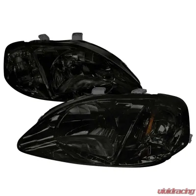 Spec-D Smoked Lens Headlights Honda Civic 1999-2000 - 2LH-CV99G-RS