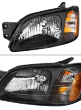 Spec-D Headlights Matte Black Housing Clear Lens Subaru Legacy 2000-2004                                     - 2LH-LGY00JM-GO - Image 2