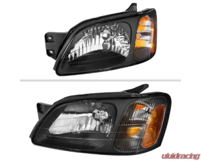 Spec-D Headlights Matte Black Housing Clear Lens Subaru Legacy 2000-2004 - 2LH-LGY00JM-GO
