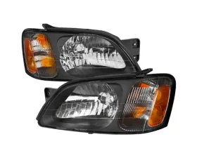 Spec-D Headlights Matte Black Housing Clear Lens Subaru Legacy 2000-2004
