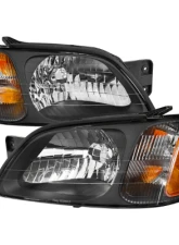 Spec-D Headlights Matte Black Housing Clear Lens Subaru Legacy 2000-2004                                     - 2LH-LGY00JM-GO - Image 7