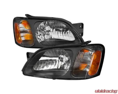 Spec-D Headlights Matte Black Housing Clear Lens Subaru Legacy 2000-2004 - 2LH-LGY00JM-GO