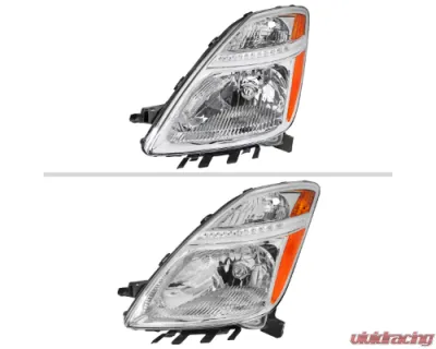 Spec-D Headlights Chrome Housing Clear Lens No Bulbs Included Toyota Prius 2006-2009 - 2LH-PUS06-GO