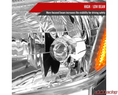 Spec-D Headlights Chrome Housing Clear Lens No Bulbs Included Toyota Prius 2006-2009 - 2LH-PUS06-GO