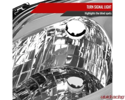 Spec-D Headlights Chrome Housing Clear Lens No Bulbs Included Toyota Prius 2006-2009 - 2LH-PUS06-GO